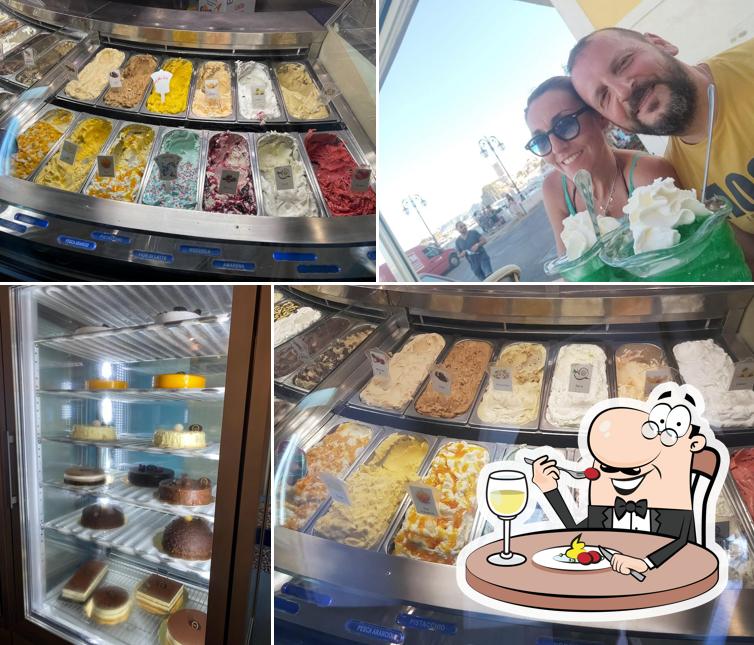 Cibo al gelateria panoramica