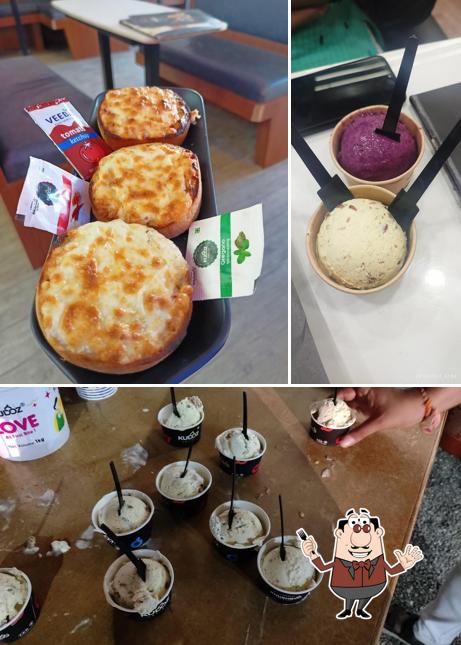 The image of food and interior at Kudoz Icecream Gondal