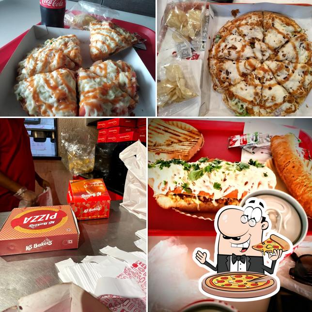Order pizza at K.S. Bakers Nacharam