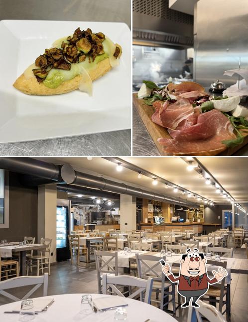 La cibo e interni del ristorante