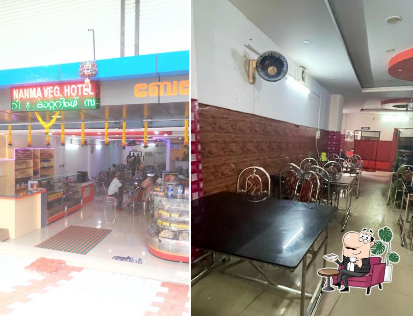 The interior of Nanma vegetarian hotel and bakers