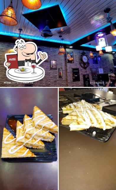 This is the picture displaying food and interior at Purvanchal cafe