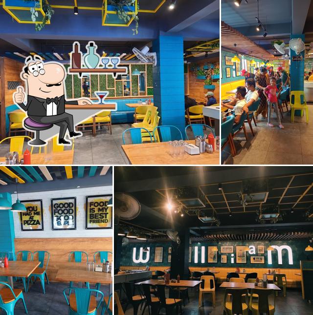 The interior of William John's Pizza Bhuj