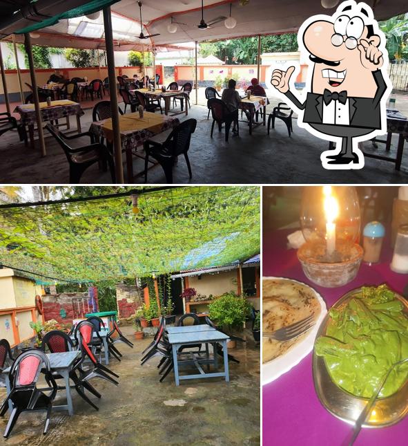 The interior of Suprabhatham Pure Vegetarian Restaurant