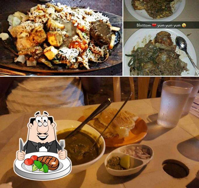 Try out meat meals from the menu