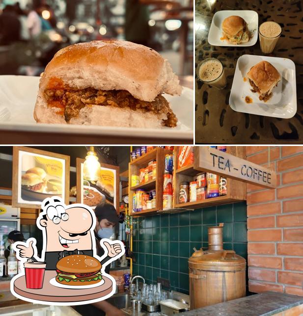 Order a burger at Tea Kadai