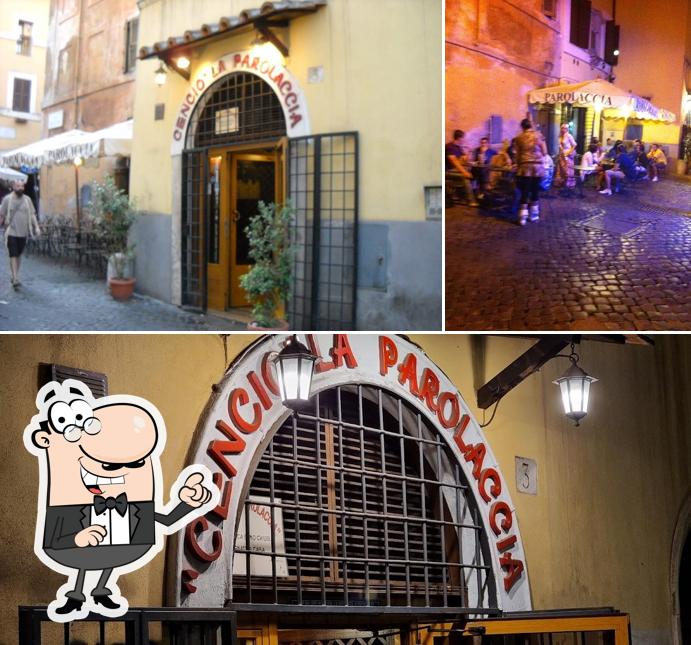 Puoi goderti l'aria fresca da seduto all'esterno di "Cencio" La Parolaccia