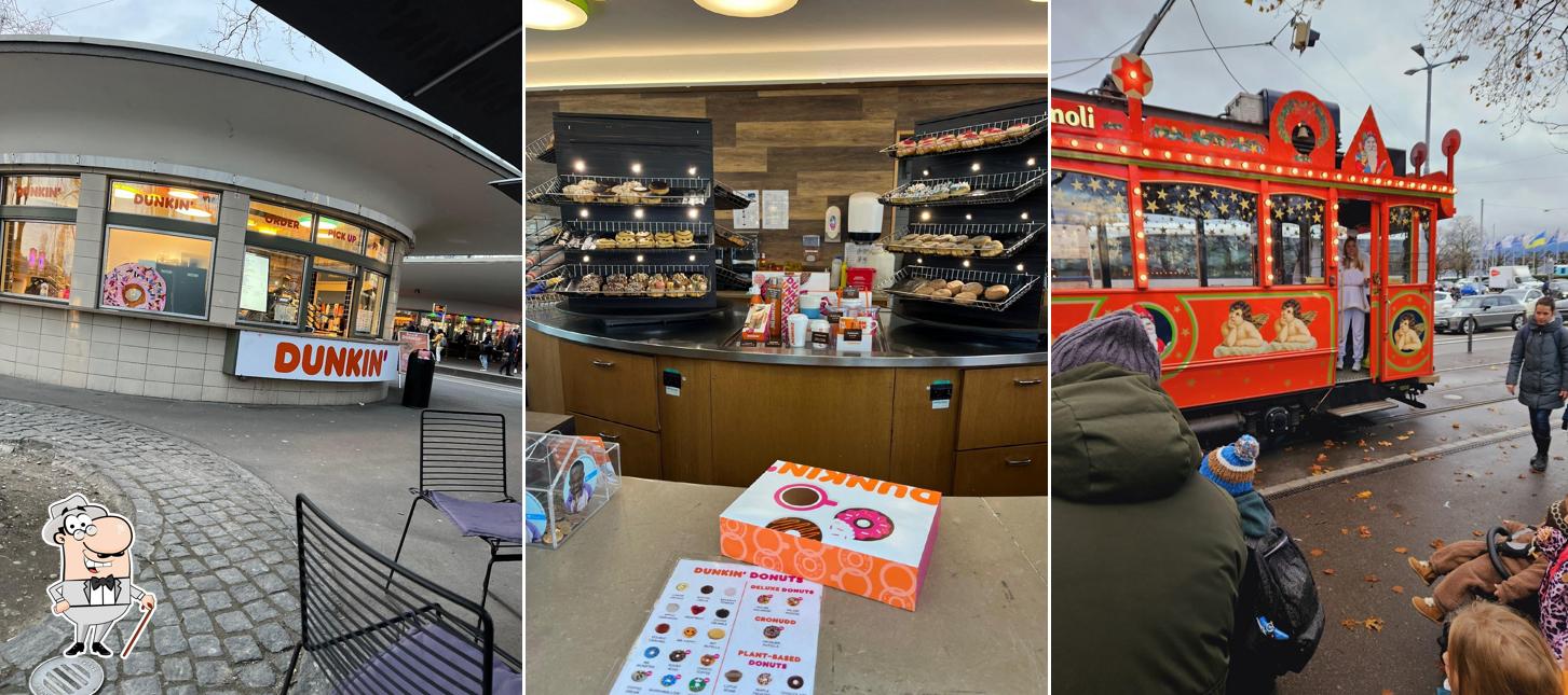 Goditi la vista dagli esterni di Dunkin' Donuts