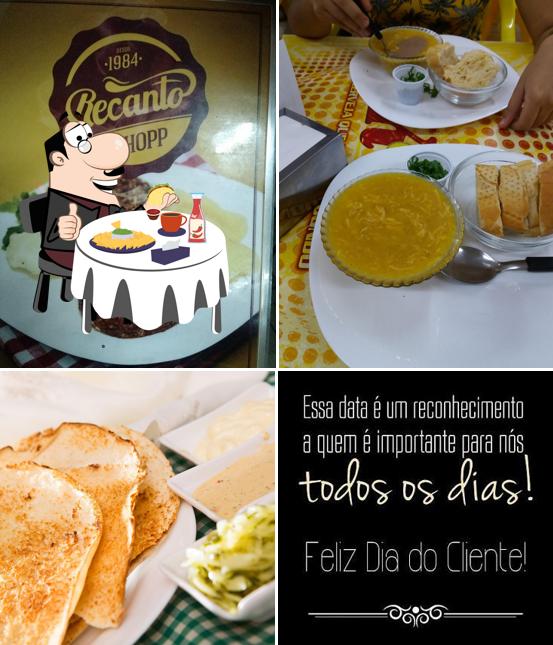 Peça um hambúrguer no Recanto Chopp