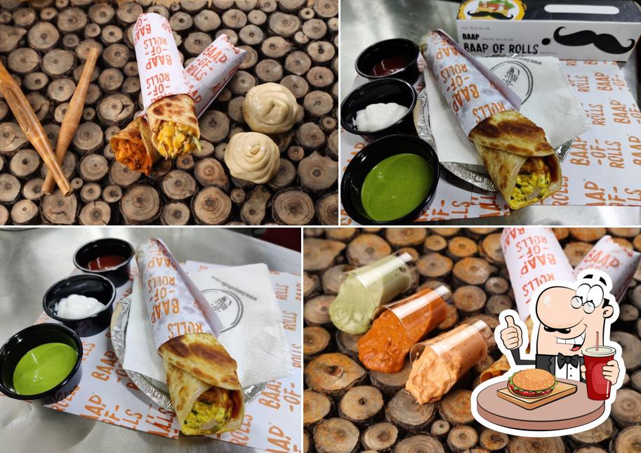 Order a burger at Baap of Rolls