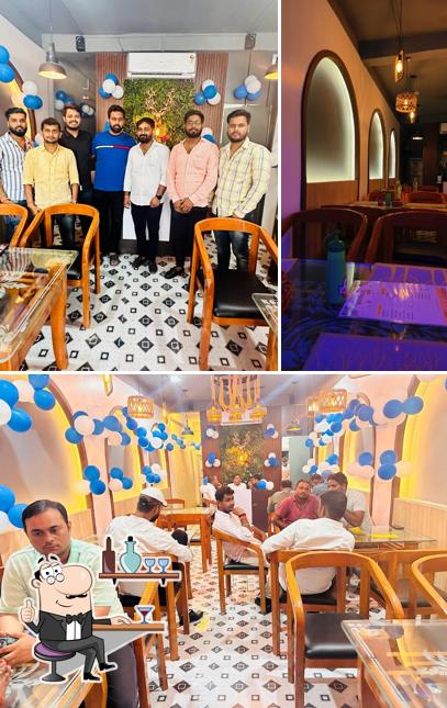 The interior of Berojgar Cafe