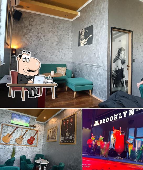 Dai un’occhiata alla foto che presenta la interni e bevanda di Caffe bar Brooklyn
