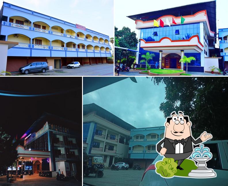 Enjoy the view at the outside area of Hotel Gayathri International