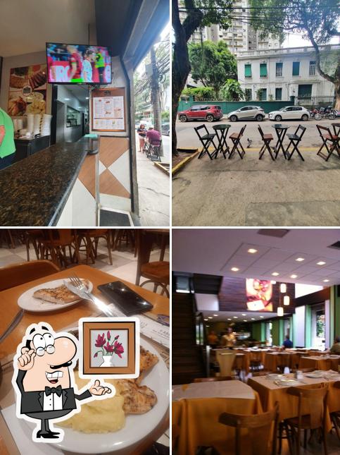 O interior do Na Brasa Columbia - Botafogo