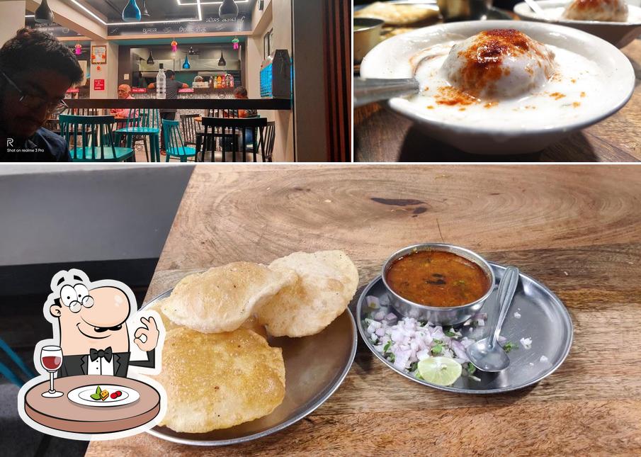 This is the picture displaying food and interior at Supanekar Alpopahar