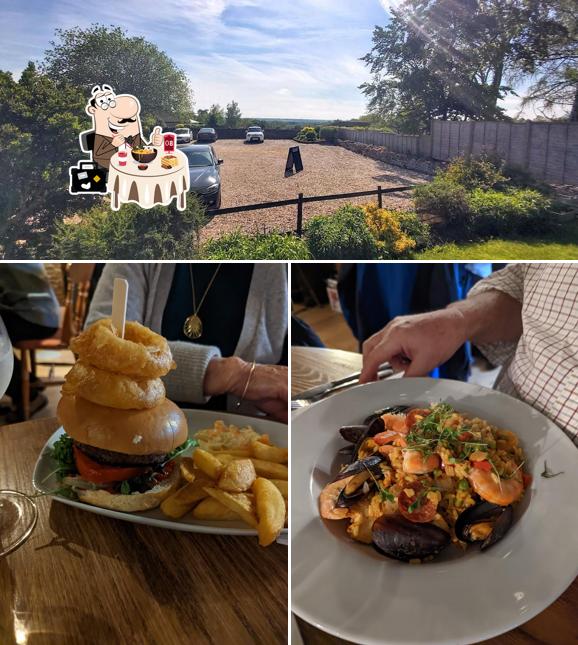 Among various things one can find food and exterior at The Rose & Crown Pub