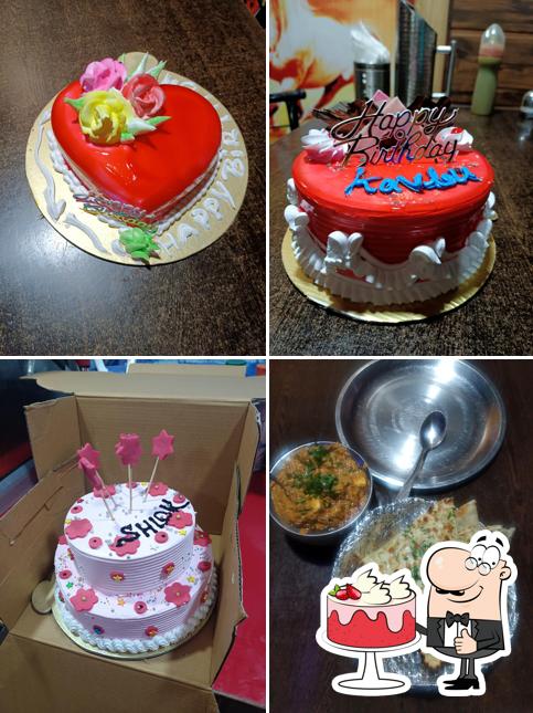 Red velvet cake at The Shakuntalam Family Restaurant