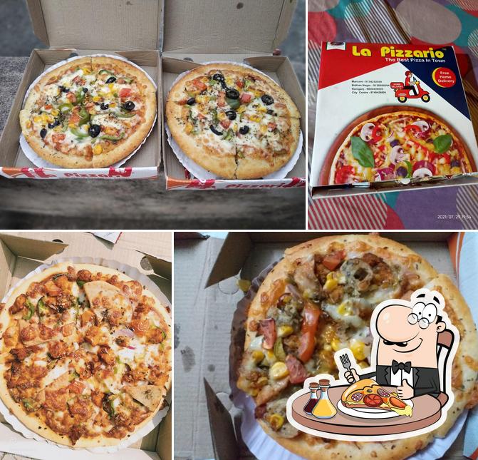 Pick various types of pizza