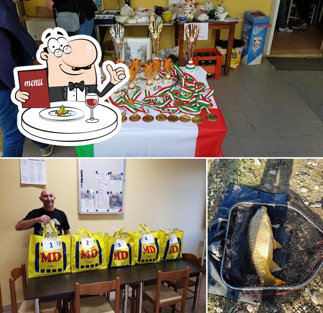 Dai un’occhiata alla immagine che presenta la cibo e interni di Laghetto pesca sportiva da Sardela Circolo privato