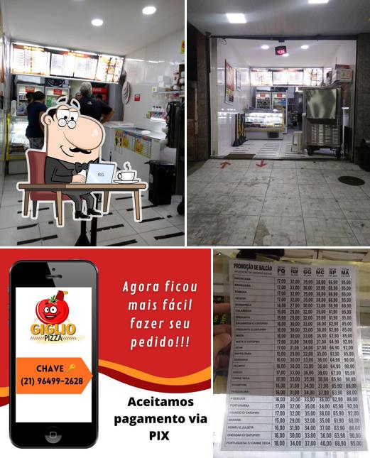 Veja imagens do interior do Giglio Pizza
