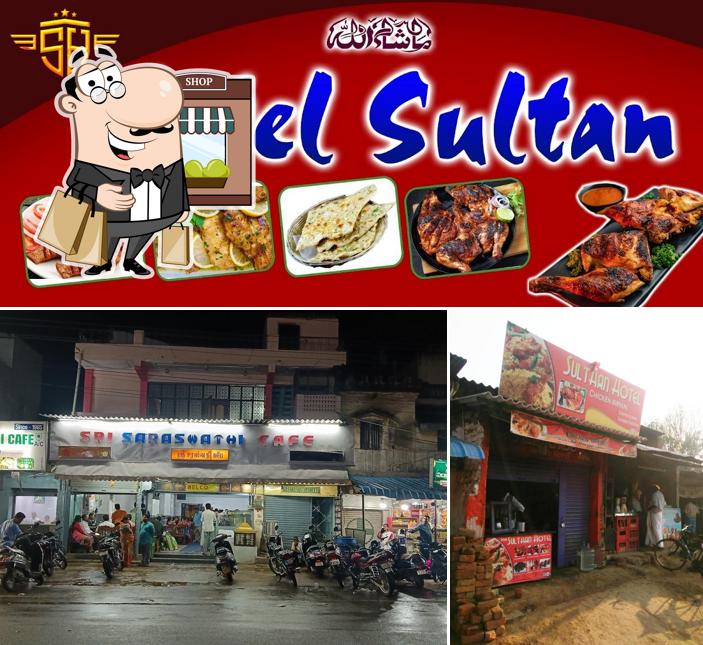 The photo of exterior and food at sultan hotel