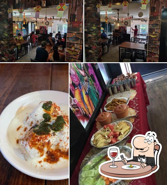 Take a look at the photo showing food and interior at Bansuri Veg Buffet Restaurant