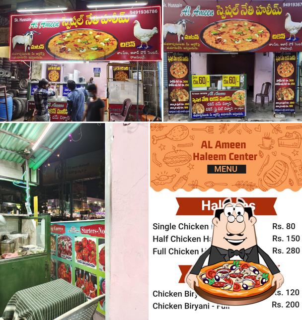 Try out pizza at AL Ameen Haleem Point