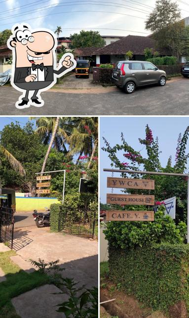 The exterior of Cafe Y Kannur