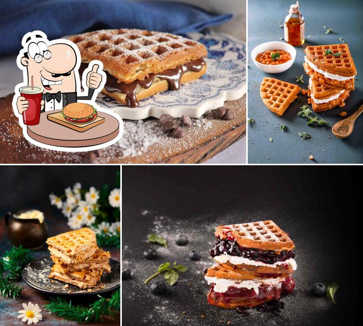 Try out a burger at The Belgian Waffle Co