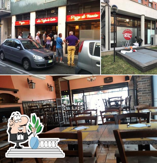 La esterno e interni del ristorante