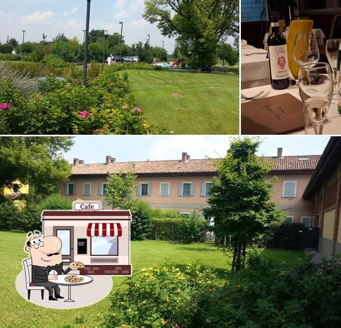 Questa è la foto che mostra la esterno e vino di Ristorante Borgo di Vione