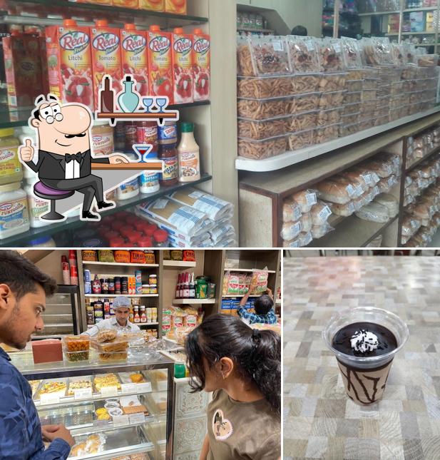 The image of interior and beverage at Bangla Pastry Shop