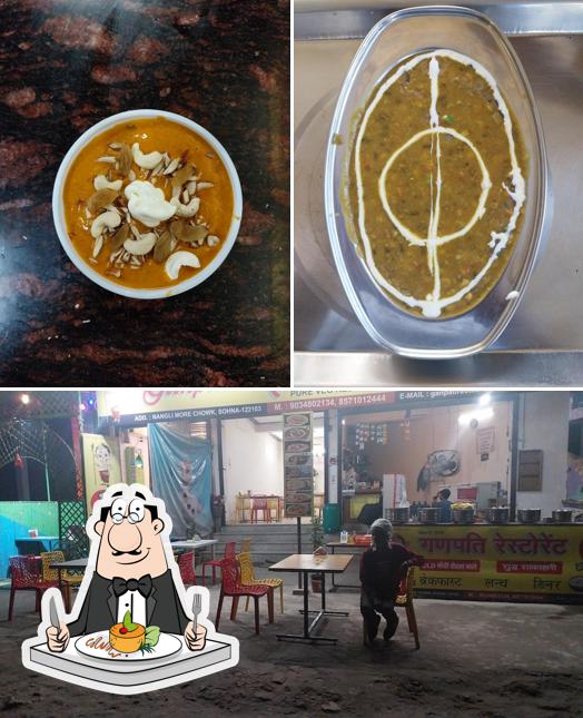 This is the image depicting food and interior at Ganpati Restaurant