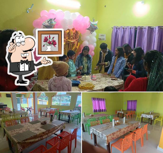 The interior of Hotel Khushi Restaurant