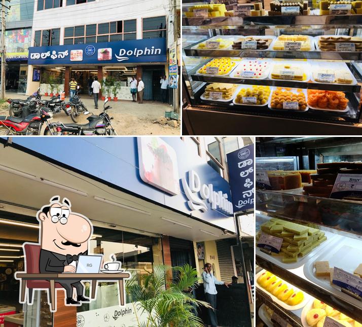 Take a seat at one of the tables at Dolphin Bakes ‘N’ Ice Creams