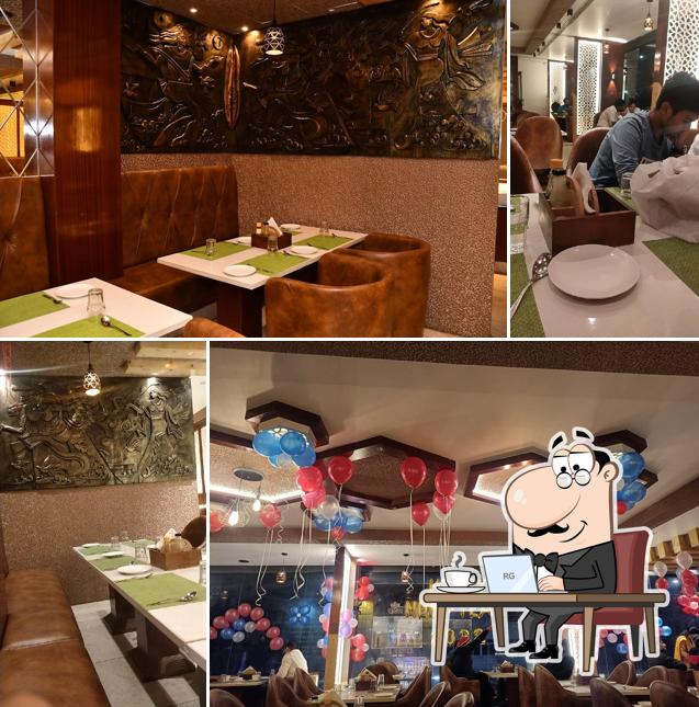 The interior of Kohinoor Restaurant Gorakhpur