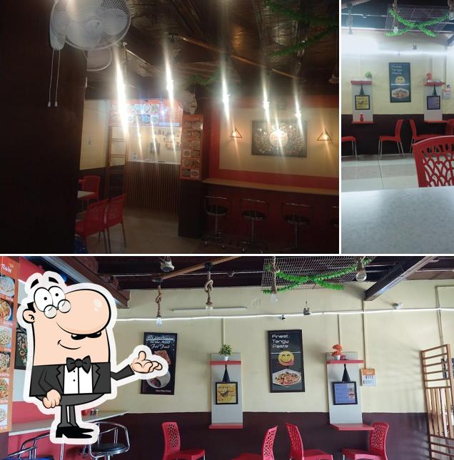 The interior of New Pizza Town