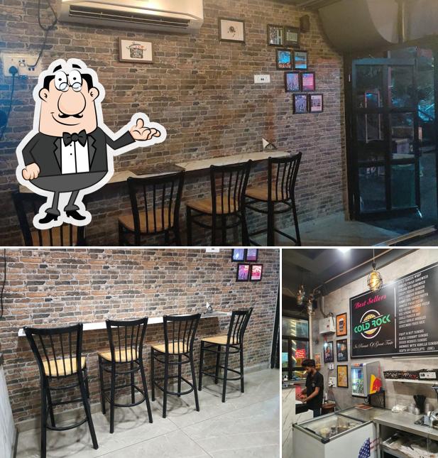 The interior of Cold Rock Cafe