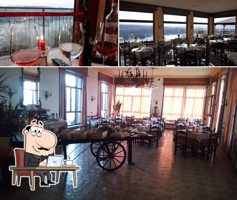 La interni e vino del ristorante