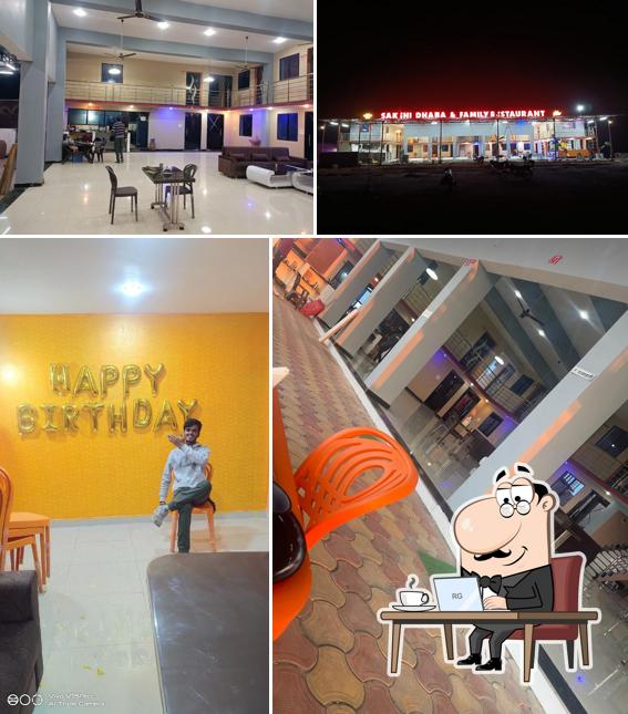 The interior of Sakshi Hotel