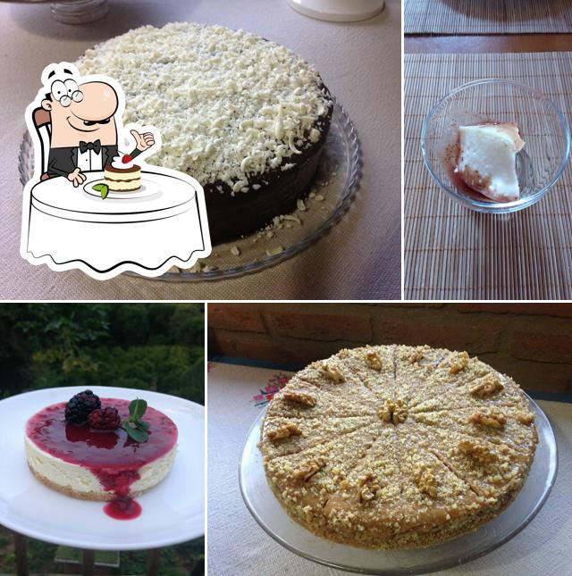 Restaurante Grão Da Terra Em Pedra Azul ES serve uma variedade de pratos doces