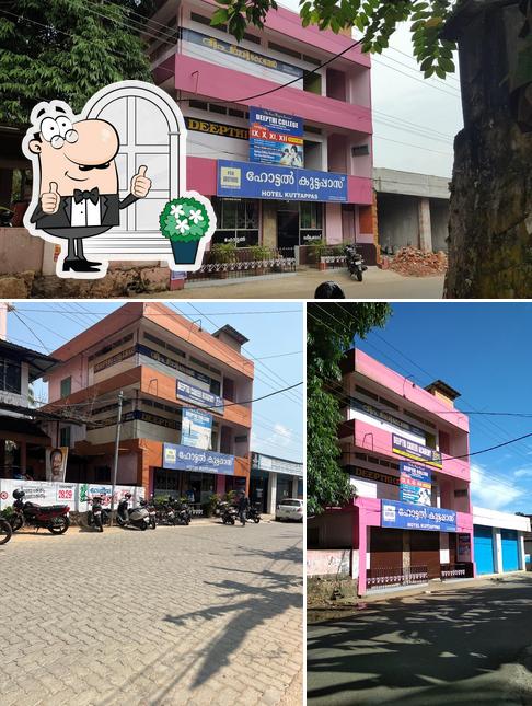 The exterior of Hotel Kuttappas