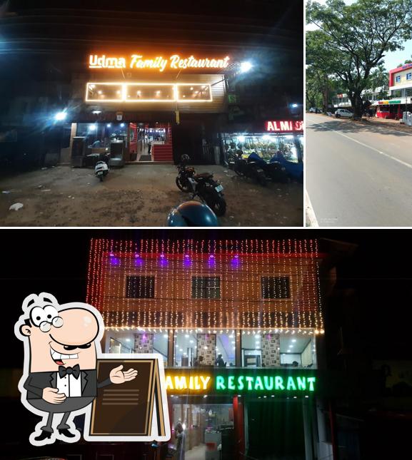The exterior of Udma Family Restaurant