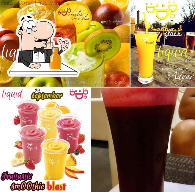 Liquid offers a selection of drinks