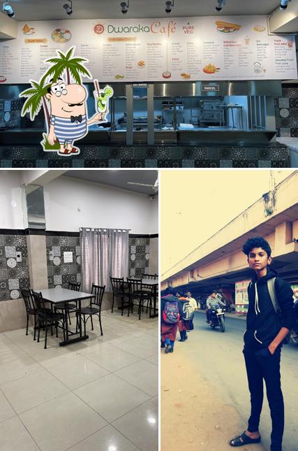 See this pic of Dwaraka Cafe