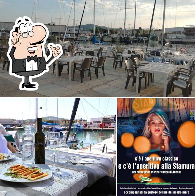 Guarda la foto che raffigura la interni e cibo di Punto di Ristoro Stamura Ancona
