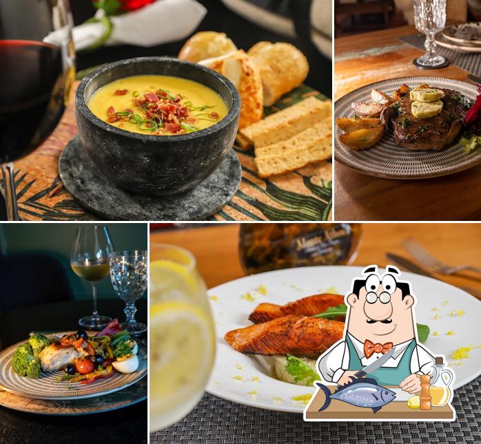 Salmão grelhado em Restaurante Secreto Bistrô