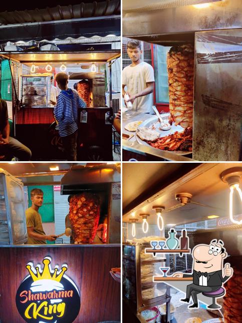 The photo of interior and food at Shawarma king