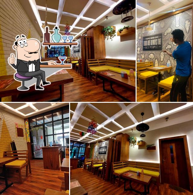 The interior of Krispy Chicken