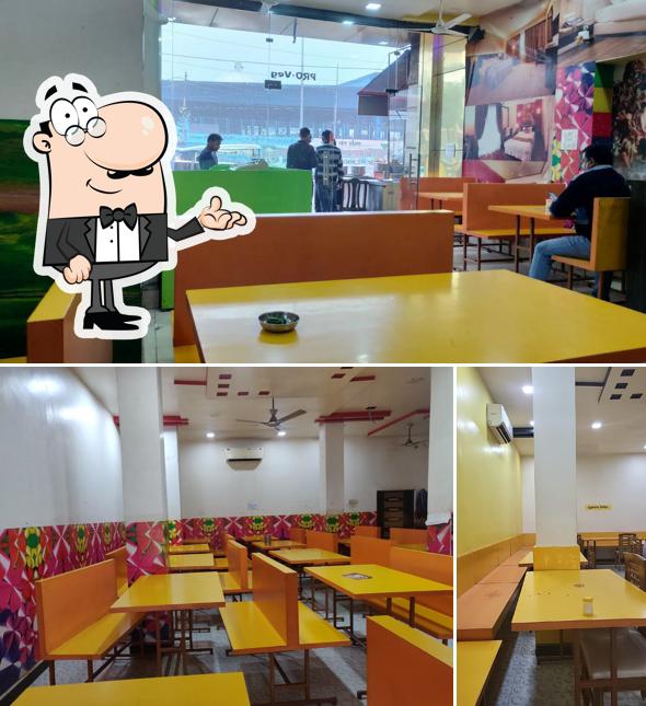 The interior of Natraj Hotel